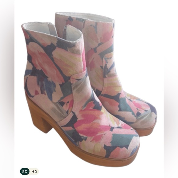 Charlotte Stone Floral Ankle Boots - Picture 3 of 7
